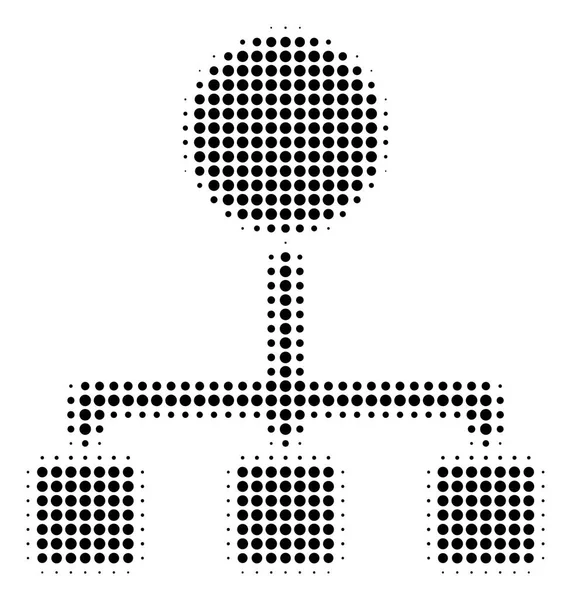 Schwarz gepunktetes Hierarchie-Symbol — Stockvektor