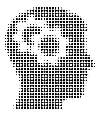 Akıl Gears simge siyah noktalı