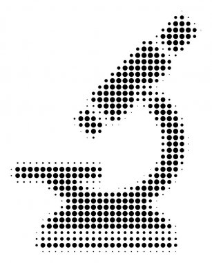 Siyah piksle mikroskop simgesi