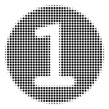 Bir sikke simge siyah noktalı