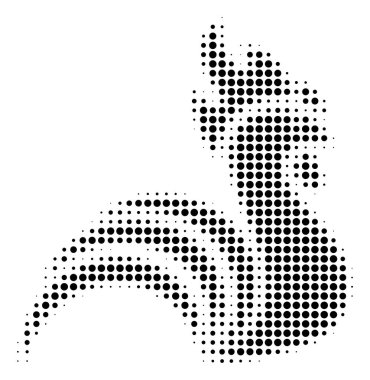 Siyah piksle horoz simgesi