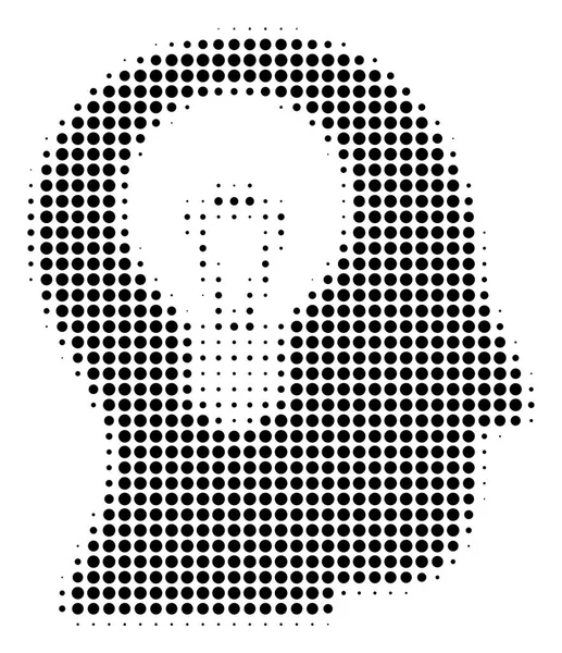 黑点智力灯泡图标 — 图库矢量图片