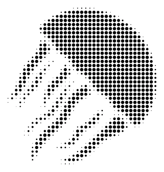 Schwarzes Pixelquallen-Symbol — Stockvektor