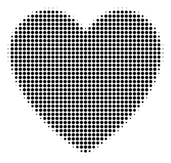 Schwarzer Punkt-Liebe-Herz-Symbol — Stockvektor