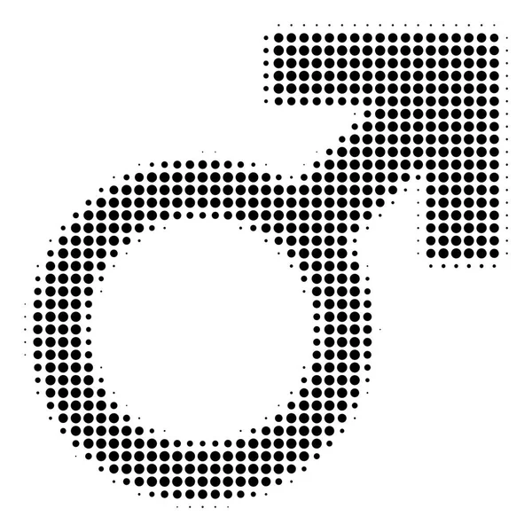 Μαύρη κουκκίδα Άρη σύμβολο εικονίδιο — Διανυσματικό Αρχείο