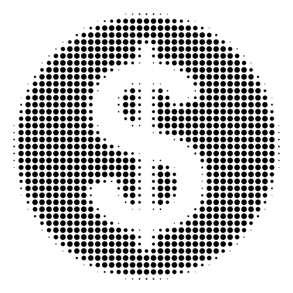 Czarna kropka pieniądze ikona — Wektor stockowy