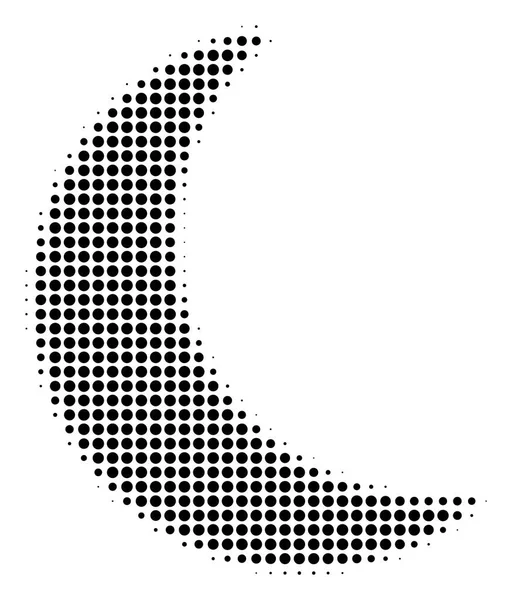 Icono de luna de píxel negro — Vector de stock