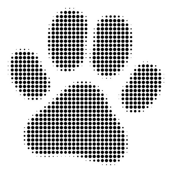 Black Dot Paw Footprint Icon — Stock Vector