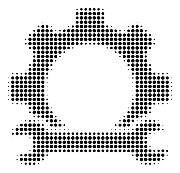 Noir pointillé Outils de service Icône — Image vectorielle