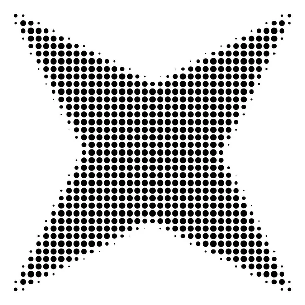 Zwarte stip Sparkle sterpictogram — Stockvector