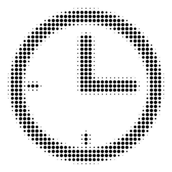 Μαύρη κουκκίδα χρόνο εικονίδιο — Διανυσματικό Αρχείο
