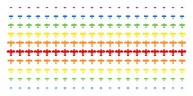 Uçak şekli yarı ton spektral dizi