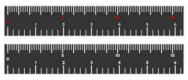 Inch And Centimeter Ruler Vector Illustration clipart