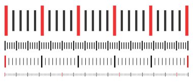 Yatay cetveller illüstrasyon vektör