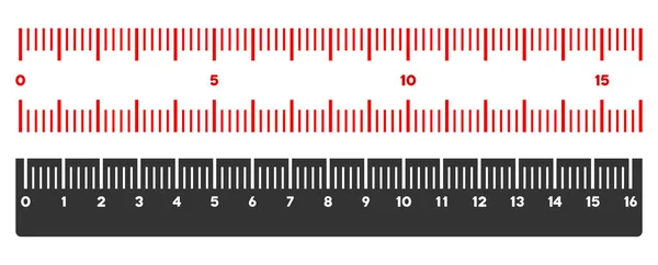 Illustrazione vettoriale graduata del righello — Vettoriale Stock