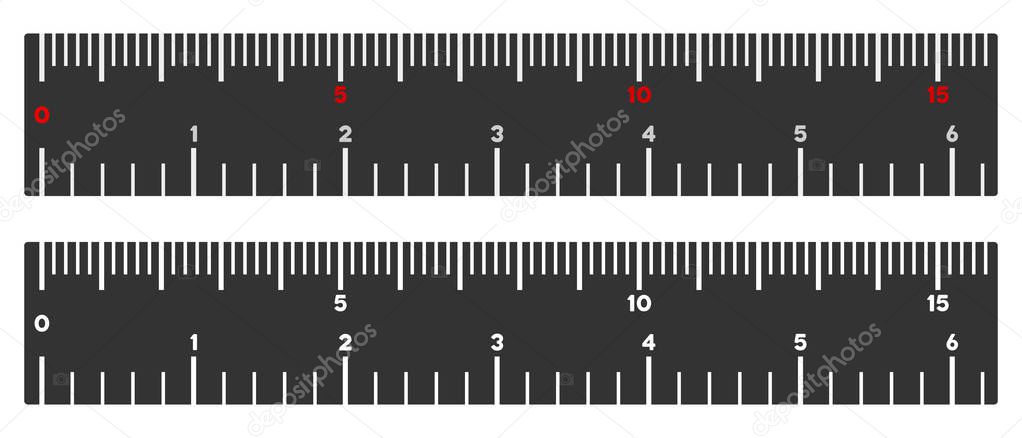 Inch And Centimeter Ruler Vector Illustration