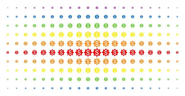 Matriz de medio tono del espectro del premio del dinero — Archivo Imágenes Vectoriales