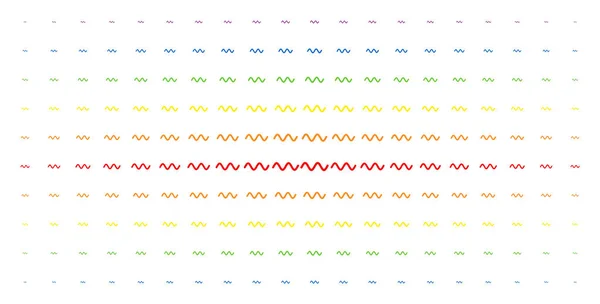 Sinuskurva Wave spektrum halvtonsmönster — Stock vektor