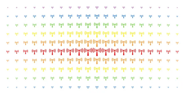 无线网络站光谱半色调阵列 — 图库矢量图片