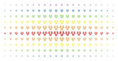 İnek kafa spektrum yarı ton dizi