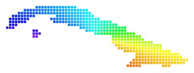 Renkli nokta Küba Haritası