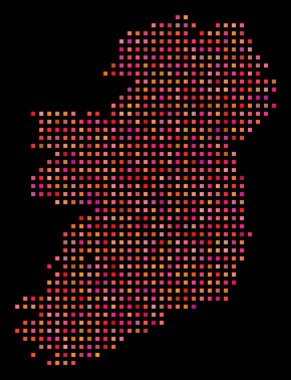 Noktalı İrlanda ada Haritası