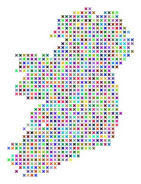 Soyut İrlanda ada Haritası