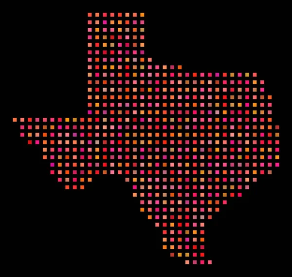 Mapa de Dot Texas — Vetor de Stock