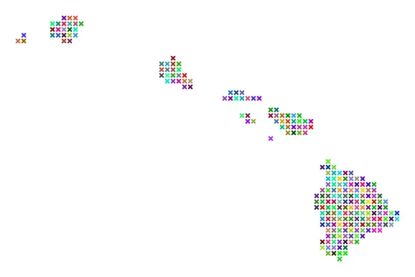 Abstract Havaii Islands Map — Stock Vector