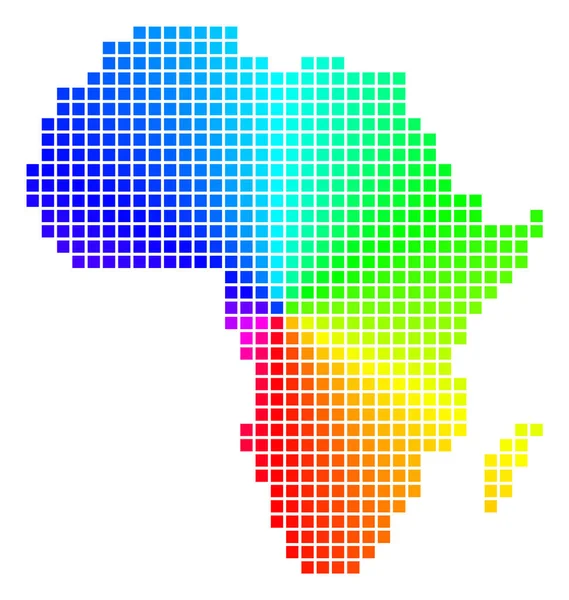 Renkli piksel Afrika harita