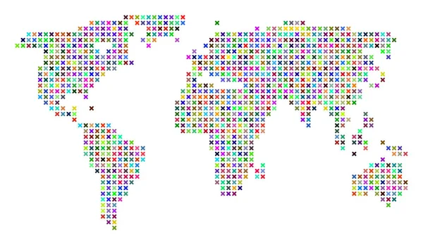 Mapa del mundo abstracto — Archivo Imágenes Vectoriales