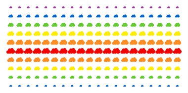 Bulut şekli yarı ton spektrum kılavuz