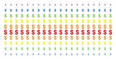 Doları şekli yarı ton spektral dizi