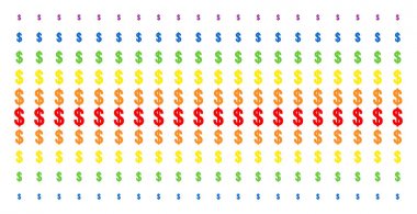 Doları şekli yarı ton spektrum dizi