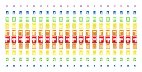 Tableau spectral demi-teinte de forme de calculatrice — Image vectorielle