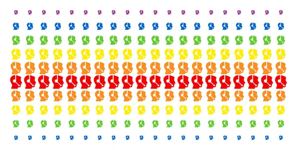 Opérateur de centre d'appels Forme d'un demi-ton Effet de spectre — Image vectorielle
