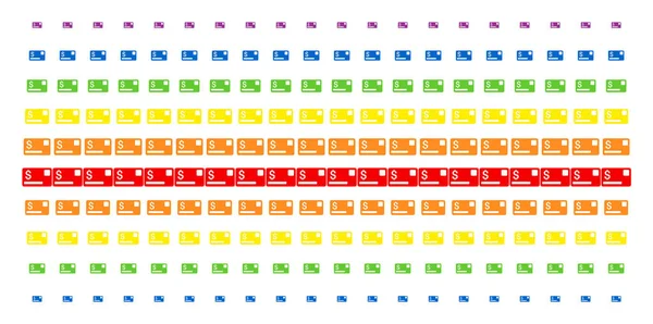 Cartão de crédito forma meio tom Spectrum Array —  Vetores de Stock