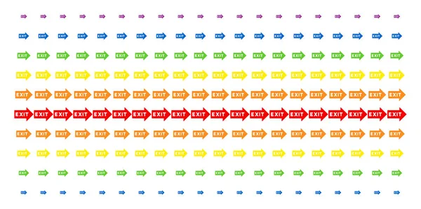 Forme de flèche de sortie demi-ton Grille spectrale — Image vectorielle