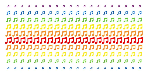 Effet de spectre de demi-teinte de forme musicale — Image vectorielle