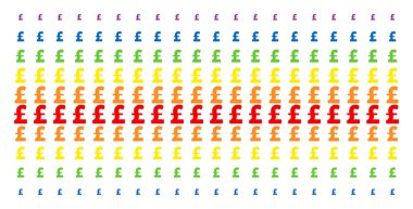 Pound Sterling şekil yarı ton spektral efekti