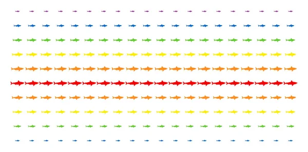 Shark formmatrisen halvton spektral — Stock vektor