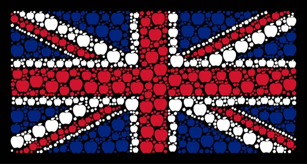Velká Británie vlajka vzor Apple ikony — Stockový vektor