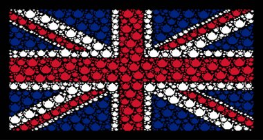 İngiltere bayrak deseni çaydanlık öğeleri