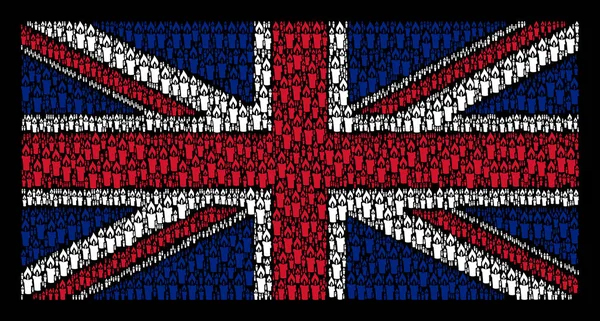 Modèle de drapeau britannique des articles de bougie — Image vectorielle