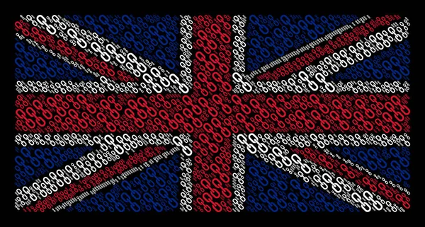 Gran Bretagna Bandiera Modello di catena Articoli — Vettoriale Stock