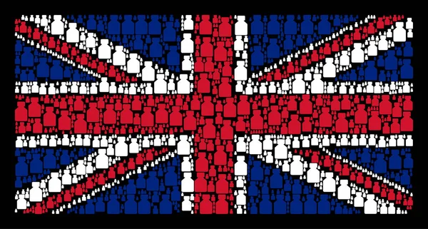 英国国旗拼贴画液体瓶图标 — 图库矢量图片