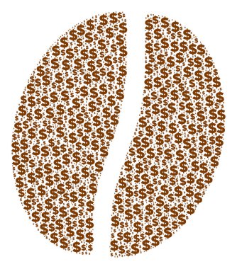 Kahve çekirdeği bileşimi Doları ve noktalar