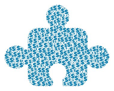 Bileşen kolaj Doları ve noktalar