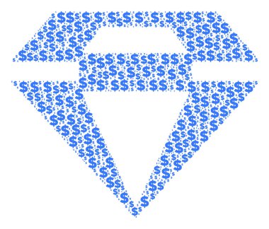 Elmas kolaj Doları ve noktalar