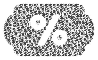 İndirim kupon kolaj Doları ve noktalar